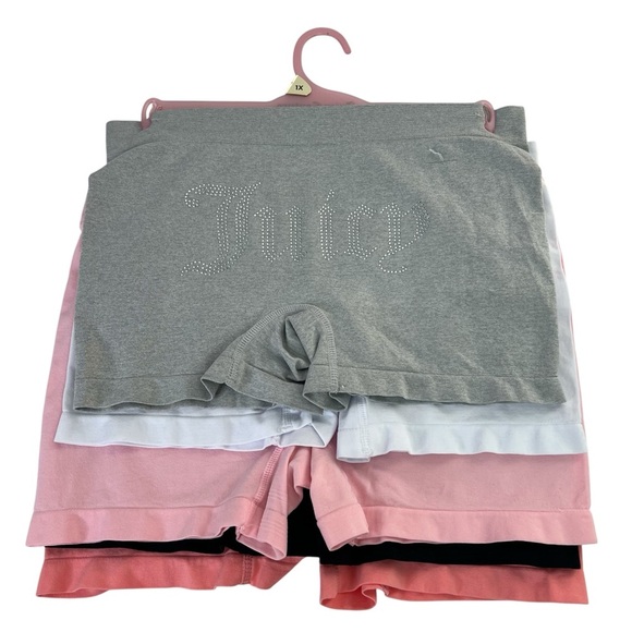 Juicy Couture Women’s Boyshort Panties Sz 1X Pkg/5 Multi Colors Silver Bling - Picture 3 of 8